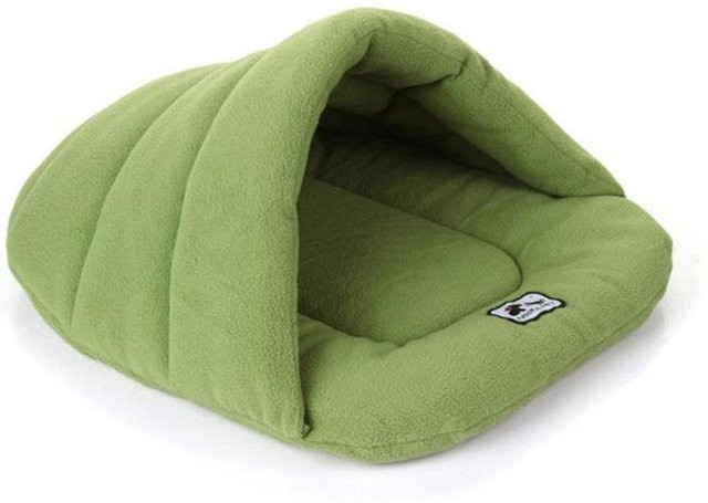 Warmes Polarfleece Hundebett für Katzen und Welpen in Grün, B/T: 28 x 38 cm - Bild 1