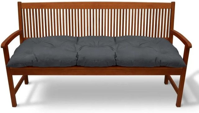 Beautissu Flair BK Bankpolster in Graphitgrau, B/T/H: 120 x 50 x 8 cm - Bild 1