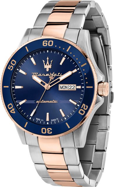 Maserati Armbanduhr Automatik, Edelstahl, blaues Zifferblatt, 43 mm, Herren - Bild 1