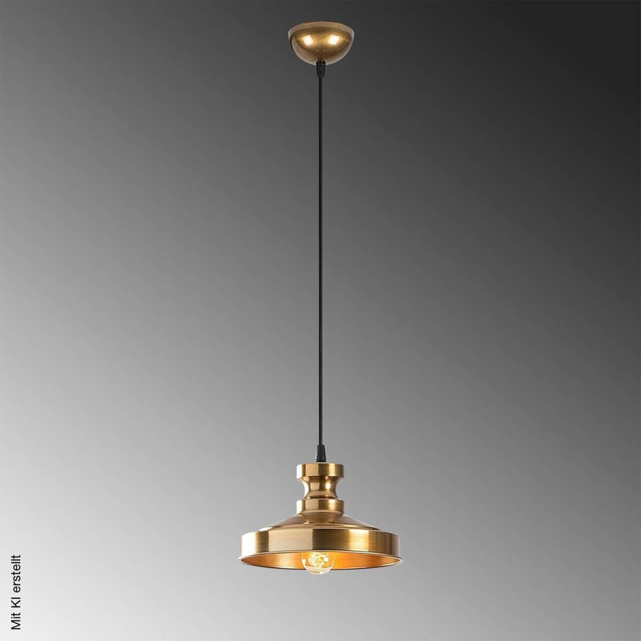 Opviq Pendelleuchte Berceste in Gold aus Metall mit E27 Fassung, B/H/T: 22 x 109 x 22 cm - Bild 2