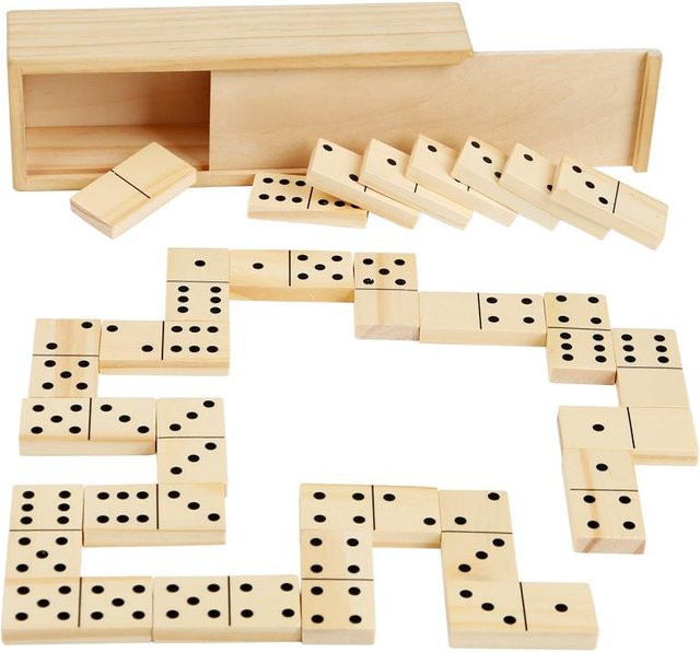 Domino-Schachspielset, Holz, Familienspiel, ab 3 Jahre - Bild 1