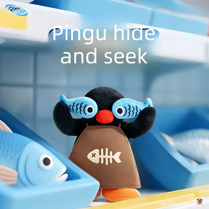 Youmai Pingu Hide & Seek Plüsch-Sammelfigur, Anhänger-Charm, Einzelfigur - Bild 3