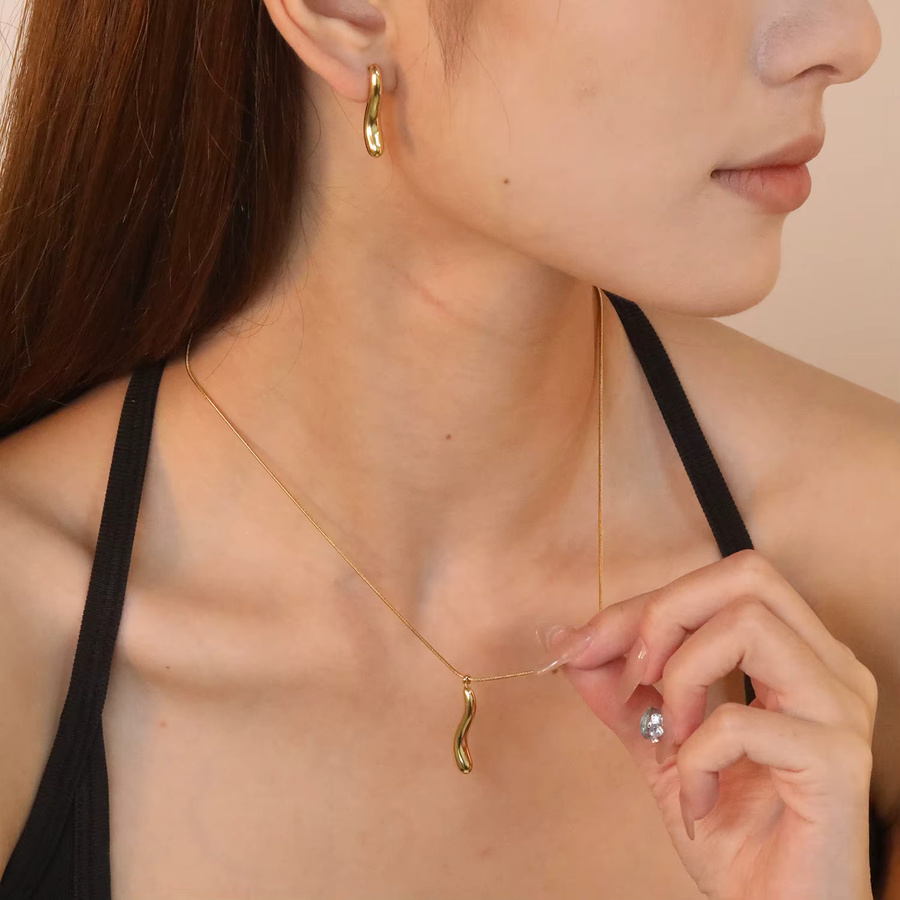 LUXUSTEEL Schmuckset Edelstahl, Gold, Damen - Bild 2