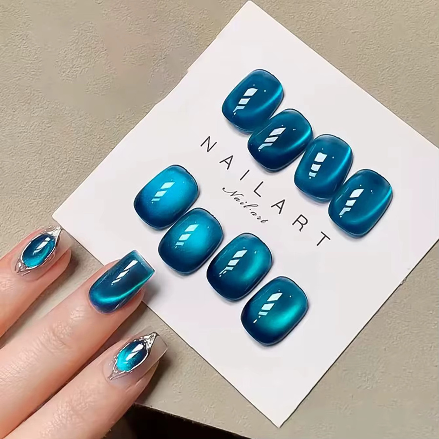 MISS SHAKA Gel Nagellack, Dunkelblauer Glitzer, 12 ml - Bild 3