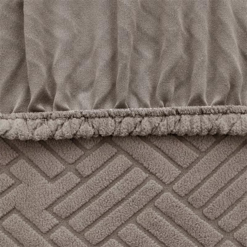 WANERQU Esszimmerstuhlbezüge aus Jacquard-Stoff in Beige, elastische Stretch-Schonbezüge für Küchenstühle, 2er-Set - Bild 4