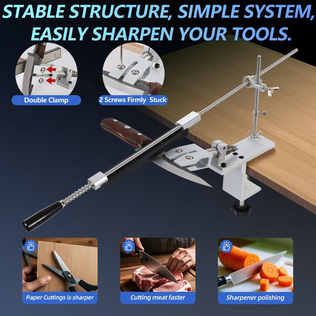 Sy tools 360 Grad Flip-Messerschärfersystem aus Aluminium in Silber - Bild 1