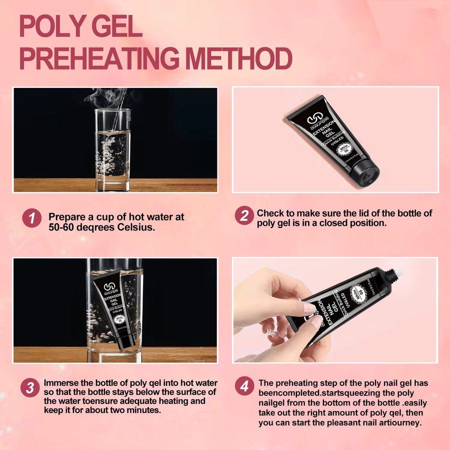 DUOLINGDAI Poly Extension Gel, Transparent, 15 ml - Bild 4