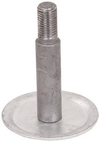 DEHN Fußstück 621091 aus Edelstahl in Silber mit Schraube - Bild 1