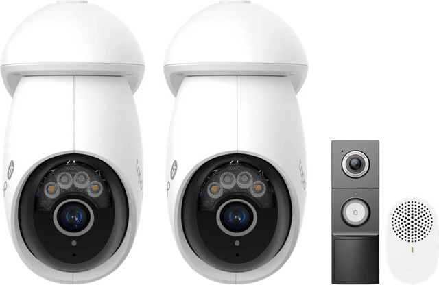 TP-Link Tapo C560WS Doppelpack mit D235 Smart Battery und Wired Doorbell Smart Home Set - Bild 1