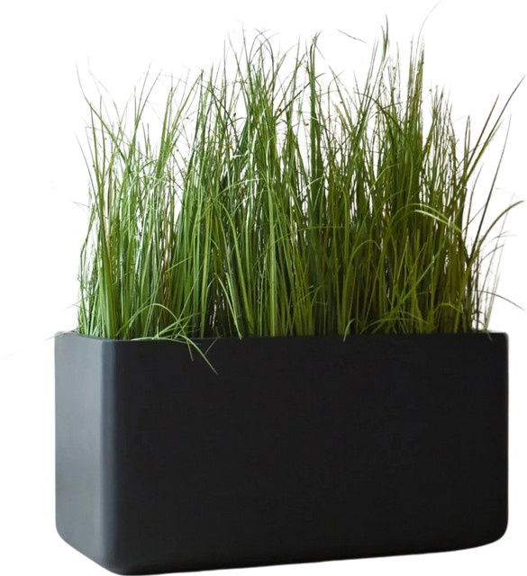 Pflanzkübel Miralem von artplants, rechteckig, Schwarz, B/T/H: 80 x 40 x 40 cm - Bild 1
