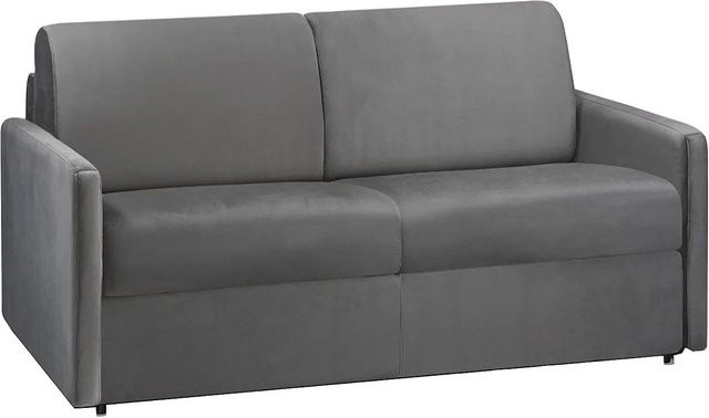 Vente-unique Schlafsofa Calife Anthrazitgrau mit Samtbezug Breite: 150 cm - Bild 1