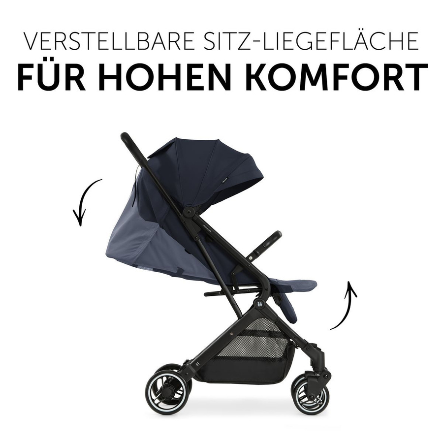 Hauck Reisebuggy und Sportwagen Travel N Care mit Buggy-Lenkrad in Navy Blue, faltbar mit Schwenkrädern und Federung - Bild 5