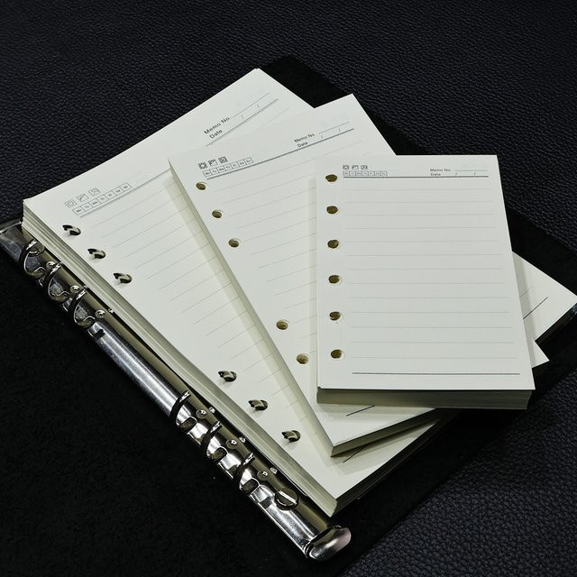 YUEYAO Nachfüllpapier mit 6 Löchern für Binder-Notizbücher und Planer, liniertes Loseblattpapier, Weiß - Bild 1