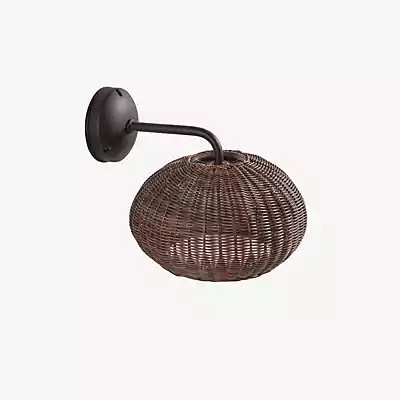 Bover Garota LED Wandleuchte aus Rattan und Metall in Braun und Schwarz - Bild 1