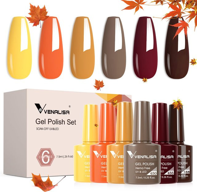 Venalisa Gel-Nagellack Set, 6 Stück, Glänzend - Bild 1