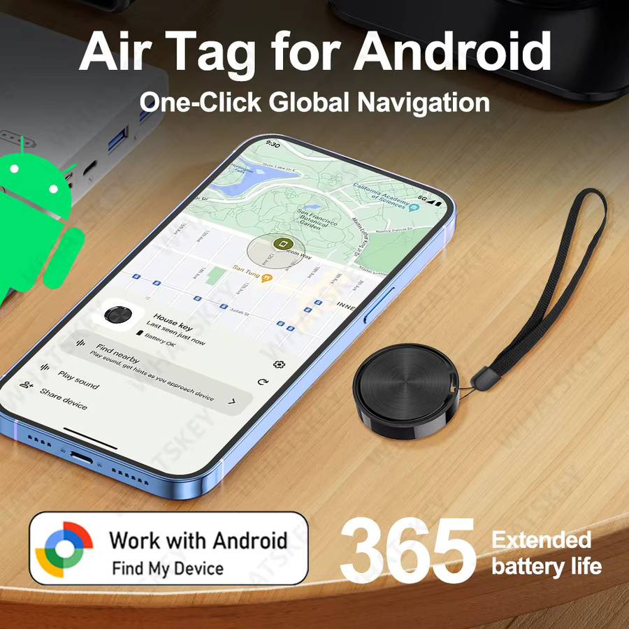Peocke GPS-Tracker für Android und Google Find My Device zur Verlustprävention in Schwarz oder Weiß - Bild 3