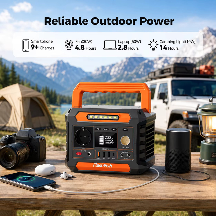 FlashFish P66A Powerstation mit 144,3Wh und 200W AC-Ausgang für Camping und Outdoor-Reisen - Bild 3