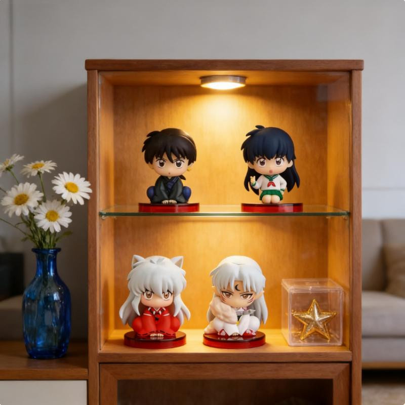 4er-Set Anime Inuyasha Figuren aus PVC mit Kikyo, Sesshoumaru, Higurashi und Kagome in Multicolor, Höhe: 12 cm - Bild 3