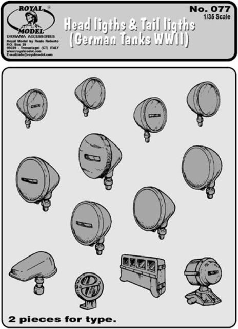 Royal Model Head lights-tails light (German tanks) - Bild 1