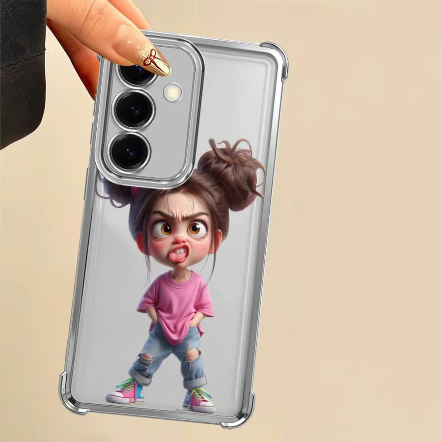 Handyhülle Angry Girl für Samsung Galaxy A13 A15 A16 A17 A21s A24 A25 A26 A33 A35 A36 A52 in Multicolour - Bild 3