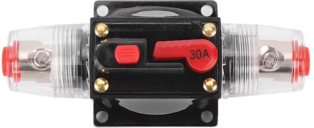 Neoglint Rücksetzbarer Sicherungsautomat für Auto und LKW, Audio Verstärker Sicherungshalter, DC 12-24V 30A, Grau - Bild 1