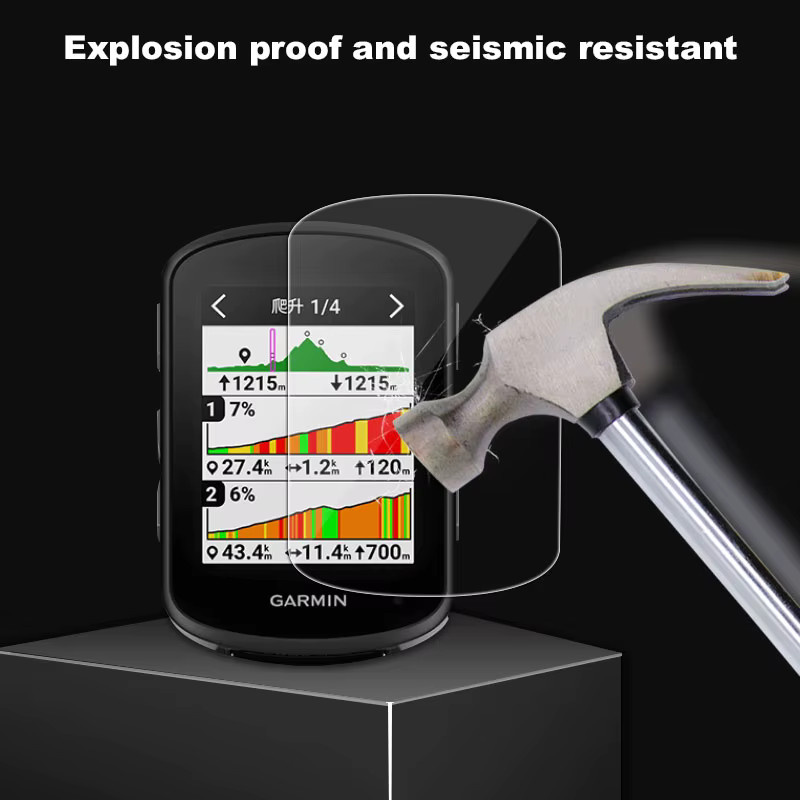 Schutzset für Garmin Edge 840 und 540 mit weißer TPU-Silikonhülle und 2 Stück gehärtetem Glas Displayschutzfolie - Bild 4