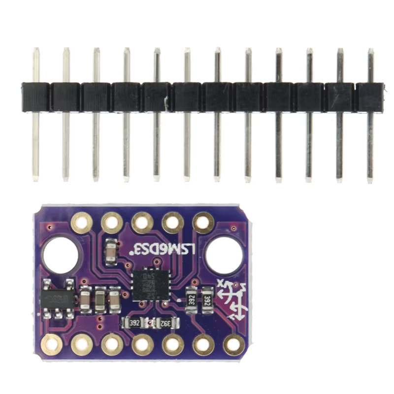 SAMIROB GY-LSM6DS3 Beschleunigungsmesser und Gyroscope Breakout Modul mit Digitalem Temperatursensor, SPI und I2C Interface, Lila - Bild 4