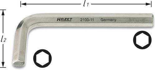 Hazet Winkelschraubendreher Innen-Sechskant Profil 19 mm in Silber - Bild 1