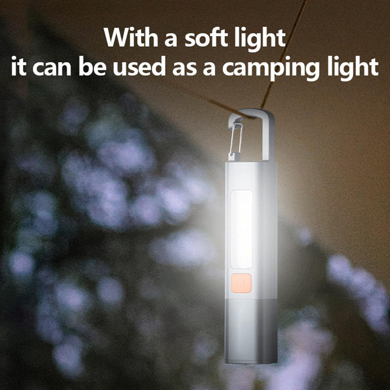 TOMTOP JMS Wasserdichte LED Taschenlampe mit SOS Strobe Funktion und Akku in Grau - Bild 4