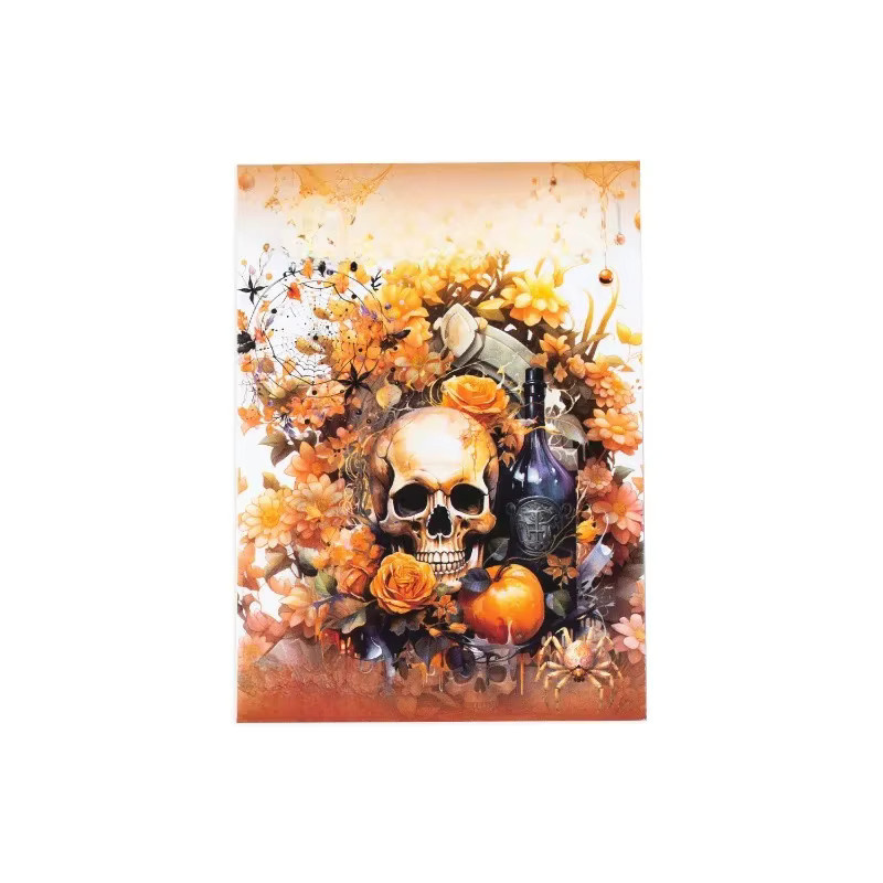 20-teiliges Stickerpaket Nightfall-Serie im Gothic-Stil mit Landschaftsdekorationen in Multicolour, B: 15,8 cm, H: 10,2 cm - Bild 3