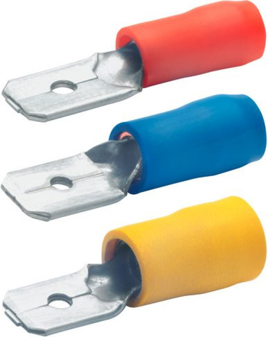 Isolierter Flachstecker aus Kunststoff in Blau - Bild 1