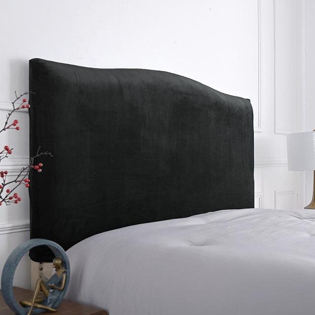 Yiran Furniture Queen-Kopfteilbezug aus Samt, elastisch und waschbar, B: 180 cm, H: 65-75 cm - Bild 1