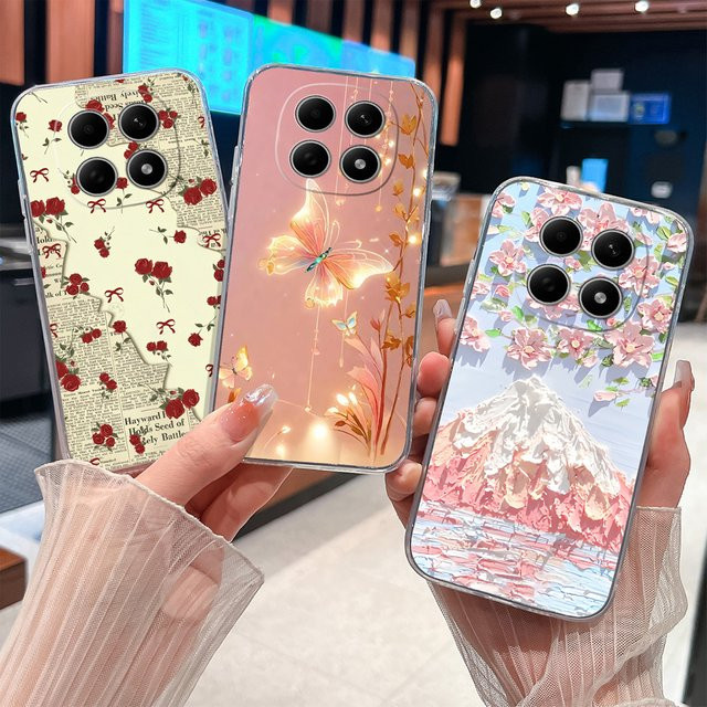 Xiaomi Poco M8 Pro 5G Handyhülle mit Schmetterlings-Design, transparente Silikonhülle aus weichem TPU - Bild 1