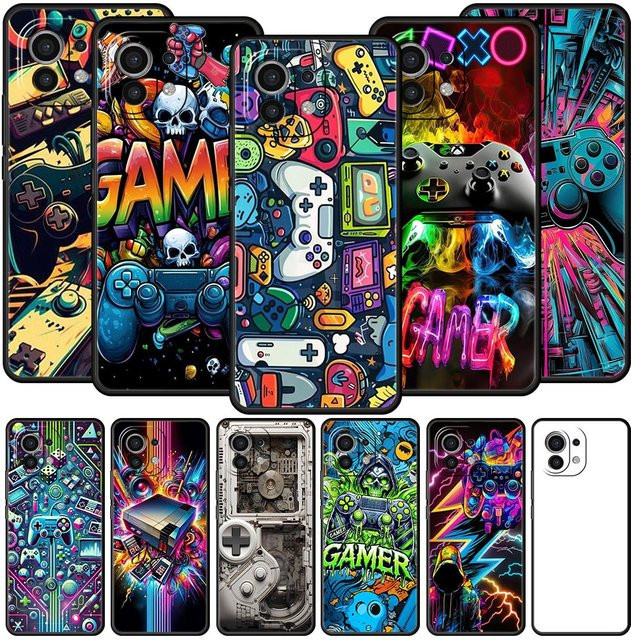 Spielkonsole Design Handyhülle aus weichem TPU für Xiaomi Mi 11 12 13 14 15 Ultra Pro Lite 5G sowie 11T 12T 13T 14T in Multicolour - Bild 1