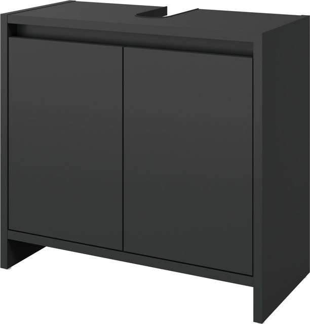 LIVARNO Bad-Waschbeckenunterschrank Oslo in Anthrazit Matt, B/T/H: 60,0 x 28,0 x 55,0 cm - Bild 1