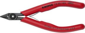 Knipex Elektronik- und Feinmechanik-Seitenschneider mit Facette aus gehärtetem Stahl in Rot, Länge: 125 mm - Bild 1