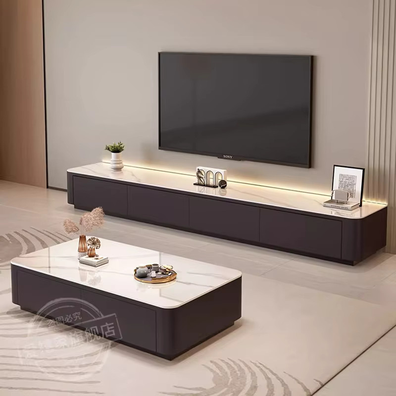 DUTRIEUX Couchtisch aus Marmor in Weiß, minimalistisches Design, rechteckig und glänzend - Bild 4