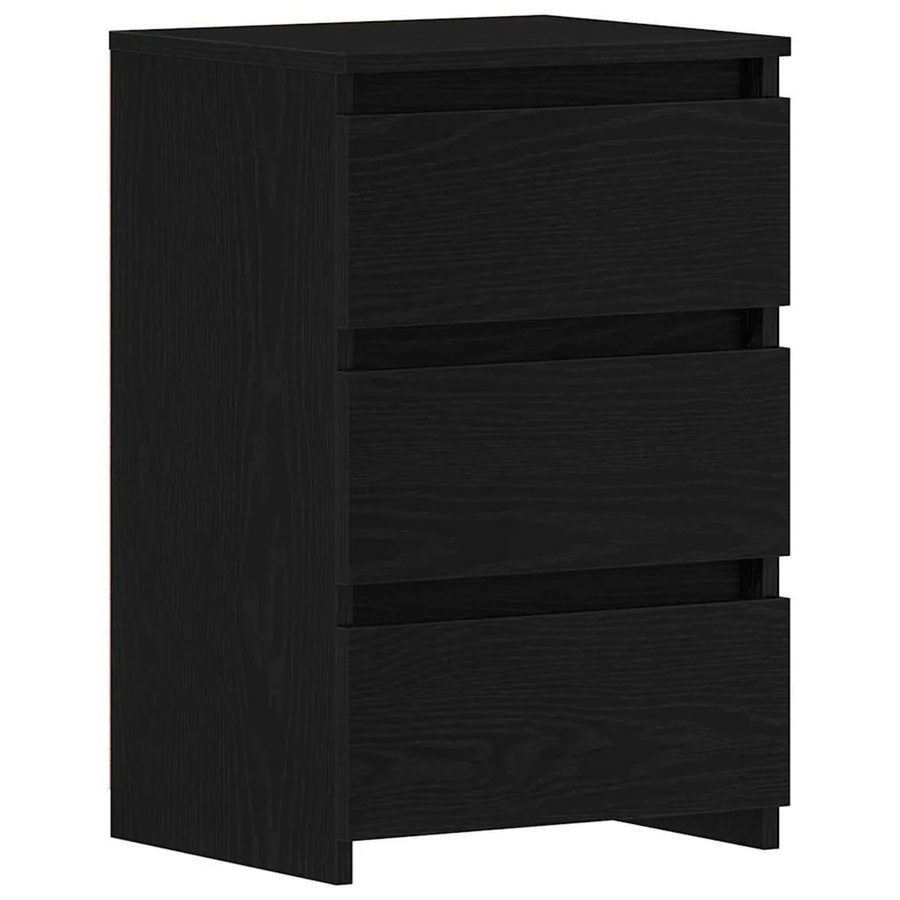 vidaXL Nachttisch in Schwarz mit Eichen-Optik, modern und matt, B/T/H: 40 x 35 x 62,5 cm - Bild 2