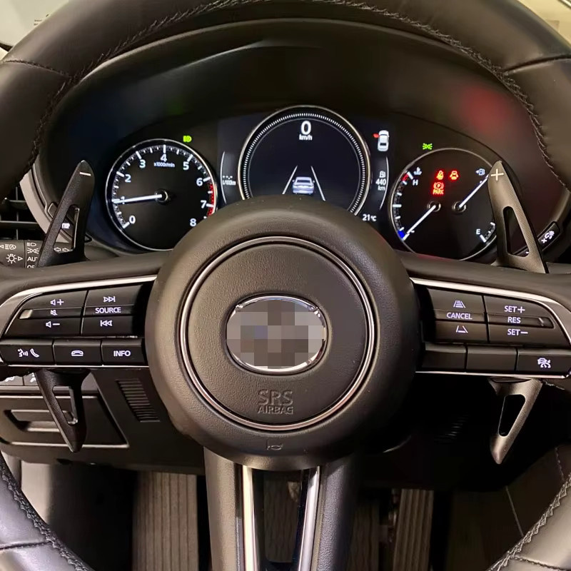 AULIGUS Lenkrad-Schaltwippen aus Aluminiumlegierung für Mazda 3, CX-30, CX-50, CX-60, CX-90 in Schwarz - Bild 2