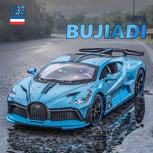 MAKEDA Divo Bolide Spielzeugauto, Maßstab 1:32, Metallgehäuse, Gummireifen, mit Licht und Sound - Bild 1