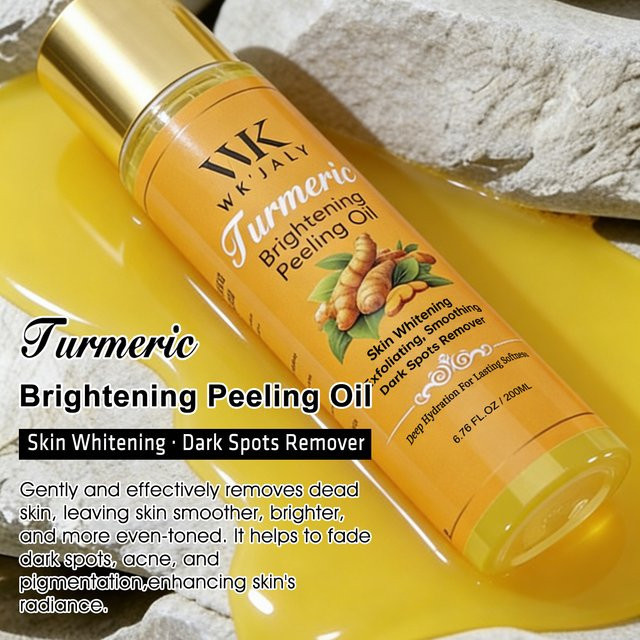 WK JALY Gelbes Peeling-Öl mit Kurkuma, 200 ml, für Gesicht und Körper - Bild 1