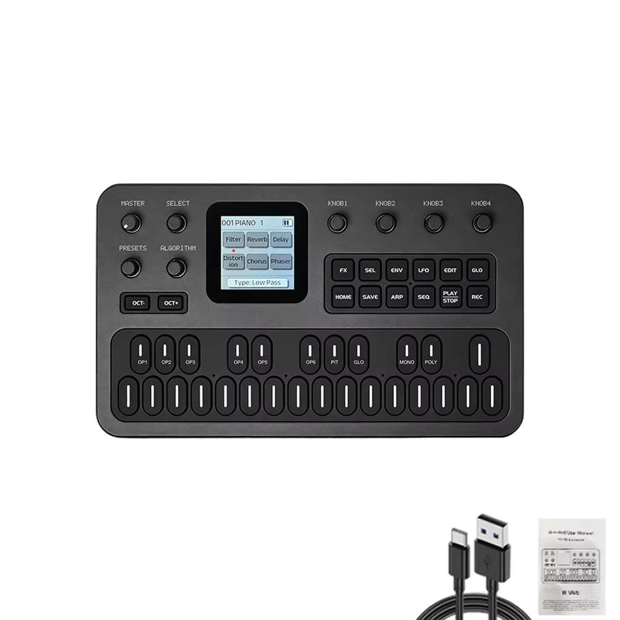 M-VAVE FM-1 Tragbares FM-Synthesizer-Effektpedal in Schwarz mit Bluetooth und eingebautem Lautsprecher - Bild 7