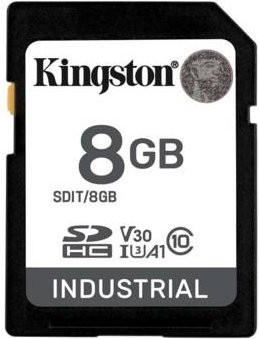 Kingston Industrial Flash-Speicherkarte mit 8 GB Kapazität und V30 Geschwindigkeit in Schwarz - Bild 1