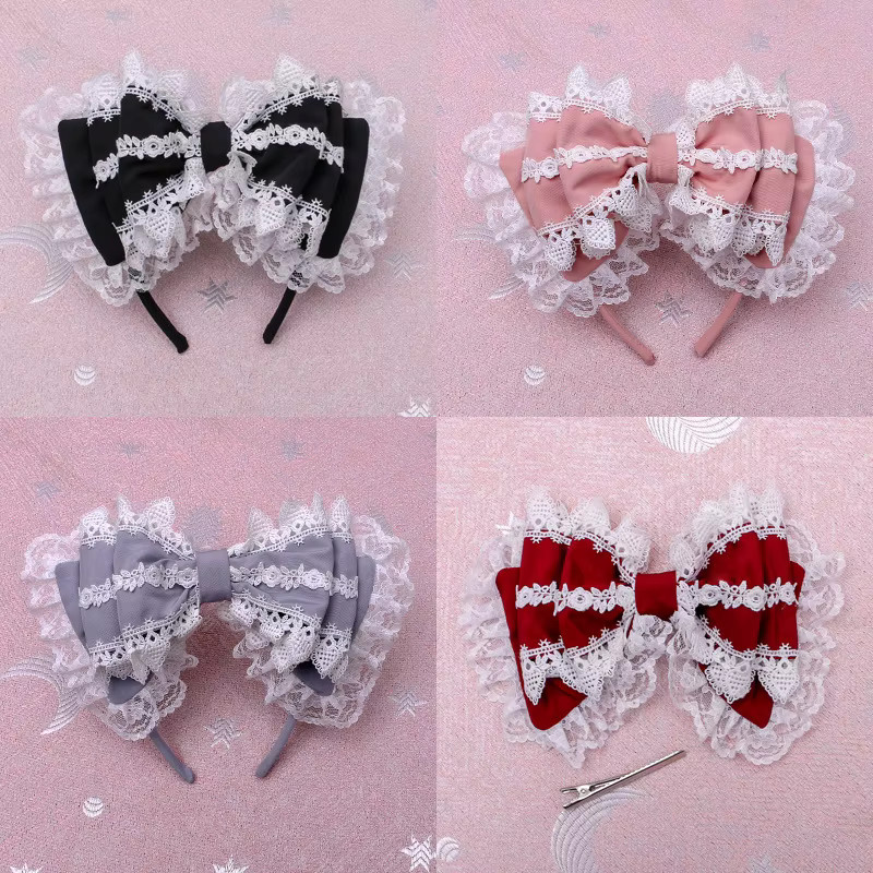 Haarnadel Lolita-Spitze, Schleife, Stirnband, Kinder - Bild 1