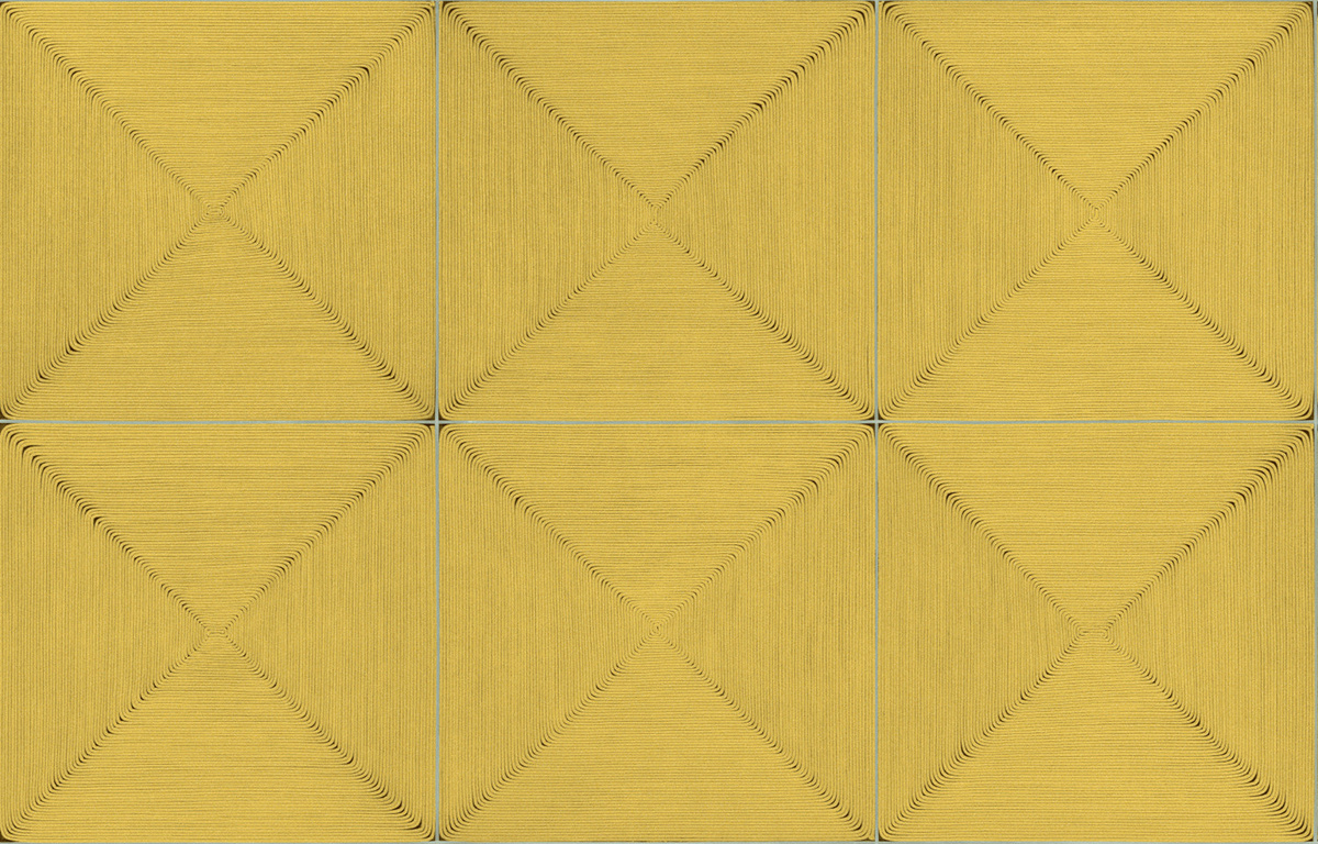 Élitis Wallpaper Sillage VP 997 20 Gelb Geometrisches Vinyl Design - Bild 1