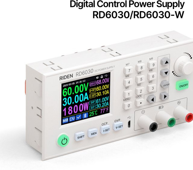 Diymore RD6030W Einstellbares Tischnetzteil mit WiFi und USB-C, 60V 24A Buck Converter zur Batterieladung - Bild 1