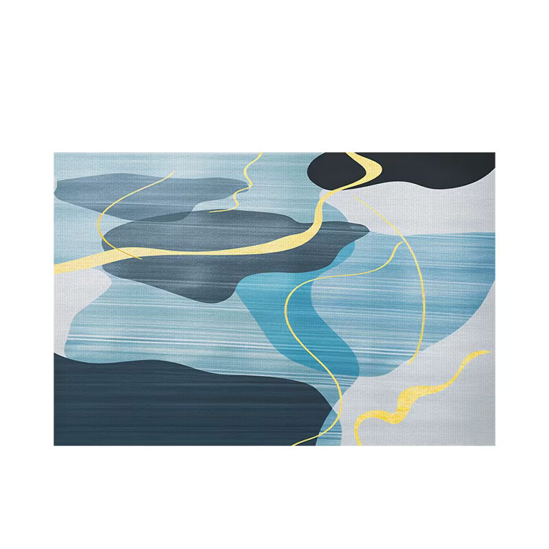 VIKAMA Moderner Teppich mit abstraktem geometrischem Muster in Mehrfarbig, Rechteckig, B/T/H: 60 x 40 x 40 cm - Bild 2