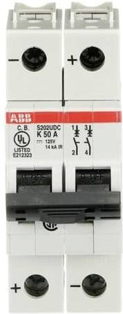 ABB S202UDC-K50 Leitungsschutzschalter 50A 125V in Weiß - Bild 1