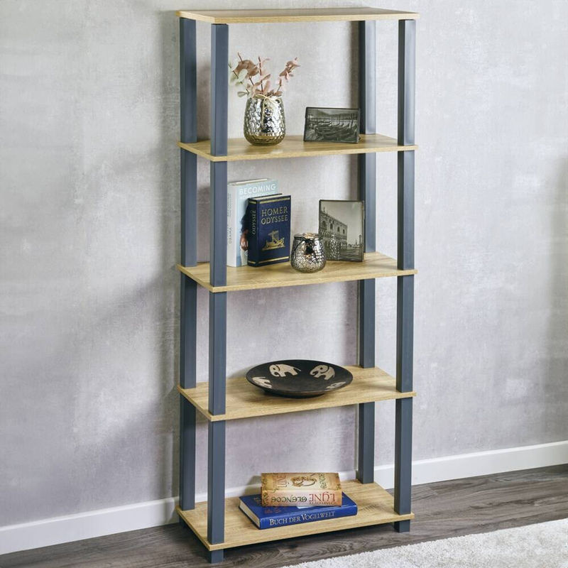 Kesper Regal aus Kunststoff in Grau, B/H/T: 29 x 147 x 60 cm - Bild 3