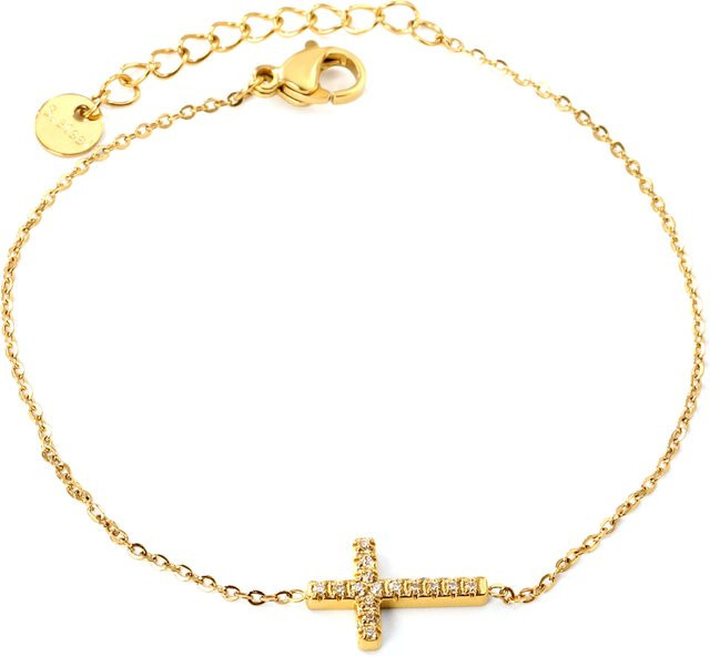 LUXUKISSKIDS Armband, Edelstahl, Zirkonia, Gold, Unisex - Bild 1